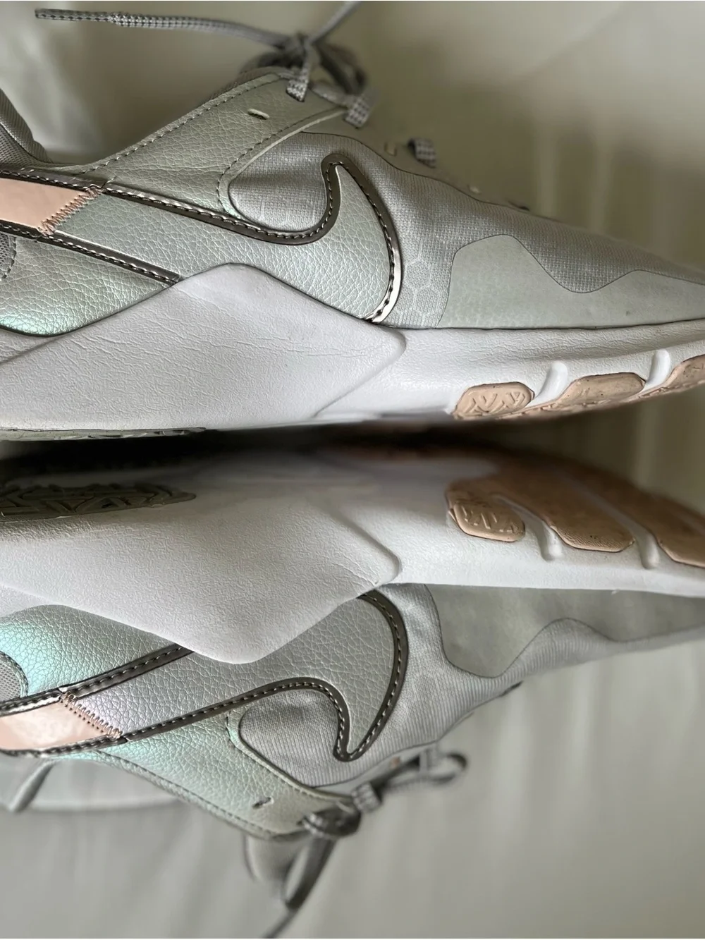 Nike Women's Legend Essential 2 Grey Fog Pale Coral size 9.5